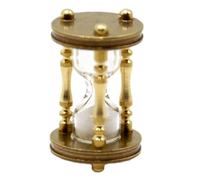 Bambole Casa Ottone Clessidra Sabbia Timer Miniatura Cucina Accessorio 1:12