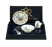 Bambole Casa Peter Coniglio Vivaio Cena Set Reutter Porcellana Accessorio 1:12