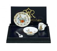 Bambole Casa Peter Coniglio Vivaio Cena Set Reutter Porcellana Accessorio 1:12