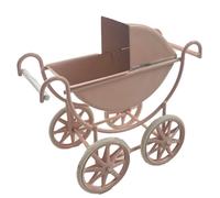 Bambole Casa Rosa Carrozzina Metallo Vecchio Stile Vivaio Mobili 1:12 Scala