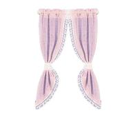 Bambole Casa Rosa Demi Tende su Binario Miniatura 1:12 Scala Finestre Accessory