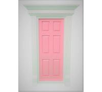 Bambole Casa Rosa Georgiano Anteriore Porta Con Dentil Dettaglio 1:12 Scala Fai