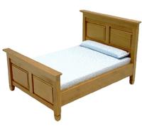 Bambole Casa Rovere Pannelli Doppio Letto Moderno Miniatura Mobili Camera da 1: