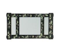 Bambole Casa Sala Specchio Con Ganci Orientale Nero Lacquer JBM Muro Accessorio