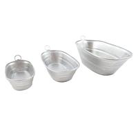 Bambole Casa Vasca Fioriera Bagno Giardino Accessorio Argento Ovale Zincato