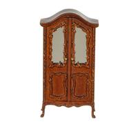 Bambole Casa Vittoriano Armadio Noce Legno 1:24 Mezza Pollici JBM Vivaio Mobile