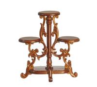 Bambole Casa Vittoriano Ripiani Pianta Stand Legno di Noce JBM Miniatura Mobili