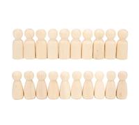Bambole con picchetti in legno, artigianato non finito, 20 pezzi, sicure, lisce, fai da te, pittura fatta a mano, decorazione per bambini, progetti artistici, compleanni,