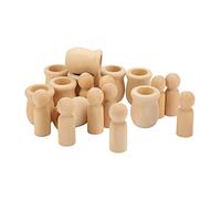 Bambole con piolo di legno Peg People Corpi di bambola Figure in legno Peg Doll decorativo Persone per bambini Fai da te Arte Artigianato Personalizzazione Creatività