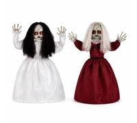 Bambole decorative animatronic per adulti che saltano e camminano | Bambole animate di Halloween, bambola saltante, bambola che cammina, occhi lampeggianti, effetti sonori