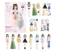 Bambole Di Carta Princess: Pacchetto Di Gioco Da Viaggio, Gioco Magnetico, Selezione Di Vestiti In Cartone Resistente Che Sostiene Le Abilità Di Stilismo Di Immaginazione | Adatto Per Le Classi In