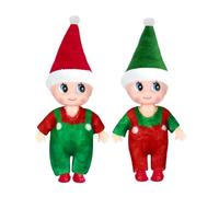 Bambole di Natale per ragazze e ragazzi, 2 pezzi graziosi elfi gemelli piccoli bambole di Natale accessori per elfi, piccoli elfi, mini elfi di Natale per bambini, regalo di Natale per calze di Natale