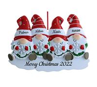 Bambole di Natale personalizzate, ornamento per l'albero di Natale, famiglia felice in resina personalizzata, regali di Natale personalizzati.