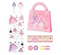 Bambole di vestire magnetiche per ragazze: gioco di giocattoli da viaggio portatile, gioco di simulazione educativo, attività creativa delle bambole | Divertente kit di vestire magnetico per