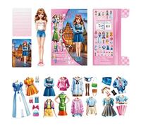 Bambole di Vestiti magnetici - Set Principessa Puzzle Magnetico, Gioco educativo da Viaggio | attività Creativa Finta, Toy Porta Borsa, apprendimento Divertente per Ragazze