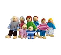 Bambole in legno - 8 pezzi di inganno pieghevole, casa delle bambole in miniatura, divertenti giocattoli educativi con design sicuro di bacchetta di piegatura, set da gioco fantasioso per la