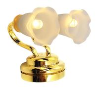 Bambole luci di mobili per la casa, realistiche 1/12 bambole in miniatura luci della casa, tulipani modellano mini luci a LED con bottoni a parete batteria sconde bambole kit di illuminazione do