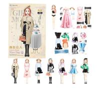 Bambole magnetiche da vestire, bambola di carta magnetica da vestire da principessa, bambole magnetiche da vestire alla moda, set di adesivi magnetici da vestire per bambini, regalo educativo