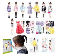Bambole magnetiche di Carta da Principesse - Set di 20 Pezzi da Indossare alla | Puzzle Creativo Magnetico per Bambini di Compleanno, Bambini, Ragazze, educativo e fantasioso AK