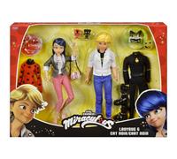 BAMBOLE MARINETTE E ADRIEN CONFEZIONE 2 ABITI LADYBUG E CHAT NOIR GIOCATTOLO