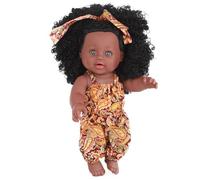 Bambole Nere Bambole da 14 Pollici mobili mobili afroamericano realistiche per Bambini con Capelli Ricci e Vestiti indossabili in Vinile POCA Bambola per Regali per Bambini (Giallo) Bambola r