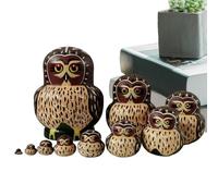 Bambole Nidificate - 10 Pezzi Di Giocattoli Per Bambole Russe Nidificate | Bambole Impilabili Di Animali In Legno Fatto A Mano | Decorazione Della Stanza | Decorazione Della Casa | Giocattolo Per