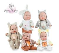 BAMBOLE PEPOTIN 26cm PROFUMATI CON CAPELLI E VESTITINI MARINA E PAU MADE IN SPAG
