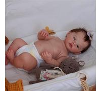Bambole Reborn Femmina 19 pollici Bambole Reborn Originale Ragazza Fatto a mano lavabile a Mano corpo in Vinile Morbido Realistica Bambola Come Un Vero Bambino (Ragazza Rinata)