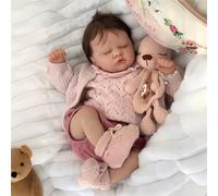 Bambole Reborn Femmine 19 pollici Bambole Reborn Originali Bambino Bambolas Realistico Neonato Bambino Bambola Corpo in morbido cotone Ragazza con gli occhi chiusi