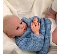 Bambole Reborn Femmine Bambole Reborn Originali Realistiche Reborn Baby Doll 19 pollici Nata di nuovo Bambola Occhi Aperti Bionda Sembra un vero bambino