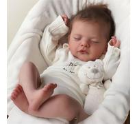 Bambole Reborn Maschio 18 pollici Bambole Reborn Corpo Morbido Tessuto, Originali Sembra un vero Bambino, Reincarnate Bambola Reale Ragazzo con gli occhi chiusi