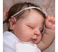 Bambole Reborn realistiche - 20" Simpatico sorriso Realistico Neonato Reborn Bambola in Vinile Silicone Corpo Pieno Bambina Che Dorme Set di Bambole Reali per Bambini Il tuo angelo sorridente. Dalla s