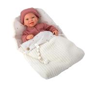 ARIAS -Reborn 45 cm ANGELICA. Bambino realistico con vestiti rosa. Include Nana, ciuccio, ciuccio, pannolino, libro di famiglia e certificato di autenticità. Giocattolo Bambini +3 anni (ARI98186)