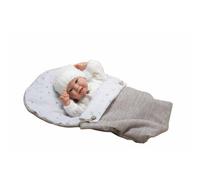 ARIAS - Reborn 45 cm HENAR. Bambino realistico con vestiti bianchi. Include Nana, ciuccio, ciuccio, pannolino, libro di famiglia e certificato di autenticità. Giocattolo Bambini +3 anni (ARI98185)