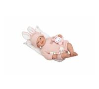 ARIAS - Reborn 45 cm Lucia. Bambino realistico con vestiti rosa. Include cuscino, peluche, ciuccio, ciuccio, pannolino, libro della famiglia e certificato di autenticità. Giocattolo Bambini +3 anni