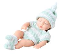 Bambole Set, Mini Bambole Reborn Lavabili Mini Bambole Rinate in morbido vinile Bambino Bambola Fatto a Mano Morbido Bambola Bambole con Vestiti Regalo per Bambini Ragazza