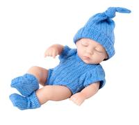 Bambole Set, Mini Bambole Reborn Lavabili Mini Bambole Rinate in morbido vinile Bambino Bambola Fatto a Mano Morbido Bambola Bambole con Vestiti Regalo per Bambini Ragazza