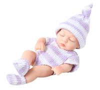 Bambole Set, Mini Bambole Reborn Lavabili Mini Bambole Rinate in morbido vinile Bambino Bambola Fatto a Mano Morbido Bambola Bambole con Vestiti Regalo per Bambini Ragazza