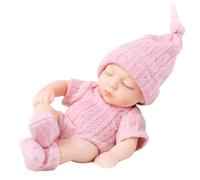 Bambole Set, Mini Bambole Reborn Lavabili Mini Bambole Rinate in morbido vinile Bambino Bambola Fatto a Mano Morbido Bambola Bambole con Vestiti Regalo per Bambini Ragazza