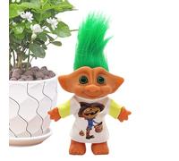 Bambole Troll | Retro Natale Bambole Troll con simbolo di felicità - Decorazione da collezione per feste, graziose statuette da scaffale e decorazione vintage da scrivania per cameretta dei bambini