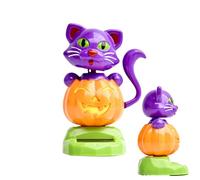 Bamboline Danzanti | Decorazione per Auto a Energia Solare Gatto Zucca che Danza e Agita la Testa | Statuina Decorativa da Cruscotto per Auto Camion Casa Ufficio Interni