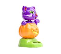 Bamboline Danzanti, Pupazzo Gatto Zucca Solare per Cruscotto Auto, Statuina Decorativa da Cruscotto per Auto Camion Casa Ufficio Interni