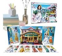 Bamboline di Carta Magnetiche | Set Magnetico Di Principesse Bambole Di Carta Adesivi,Giochi Puzzle Giocattoli Educativi per Bambine Viaggio in Auto Regali Natale Scuola