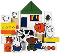 Bambolino Toys Miffy 33410 Wooden Building Blocks Farm