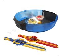 COLORBABY 48095 Infinity Nado Standard Battle Set, 2 trottole Fury Wave Dragon vs Blazing War Bear, 2 spade lanciatrici, stadio sabbia, luci, giochi trottola, batterie incluse gioco di battaglia