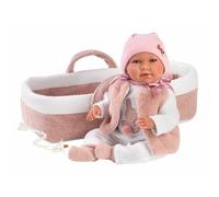 Bambolotto Neonato Llorens Mimi Rosa 40 cm Navicella