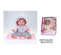 Bambolotto Real Baby con Vestitino Rosa e Accessori - Particolari Realistici