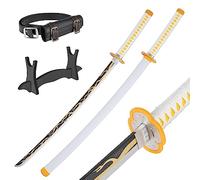 Bamboo Anime Katana Cosplay Sword, Katana Inspired Demon Slayer Sword 105cm/41 pollici Hashira Pillars & Protagonist Katana, una varietà di stili tra cui scegliere (Agatsuma Zenitsus Katana JT10653)