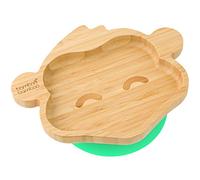 bamboo bamboo Piatto Baby e Toddler, Ventosa per Pappa e Svezzamento, Piatto Scimmia Bamboo con Sicura, Piatti per Bambini da 6 Mesi (Scimmia, Verde)