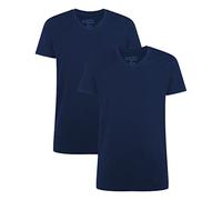 Bamboo Basics Maglietta da uomo Velo, confezione da 2 pezzi, con scollo a V, in jersey, Blu, L